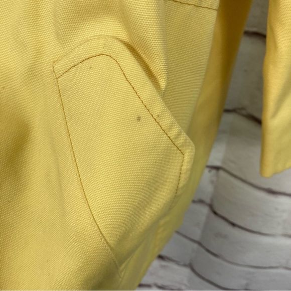 Vintage Yellow London Fog Maincoats SZ 10 Reg Button Close 2 Pocket Collar Lined - Picture 14 of 15